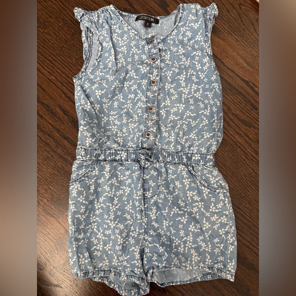 Joe's Jeans floral romper girls size 6